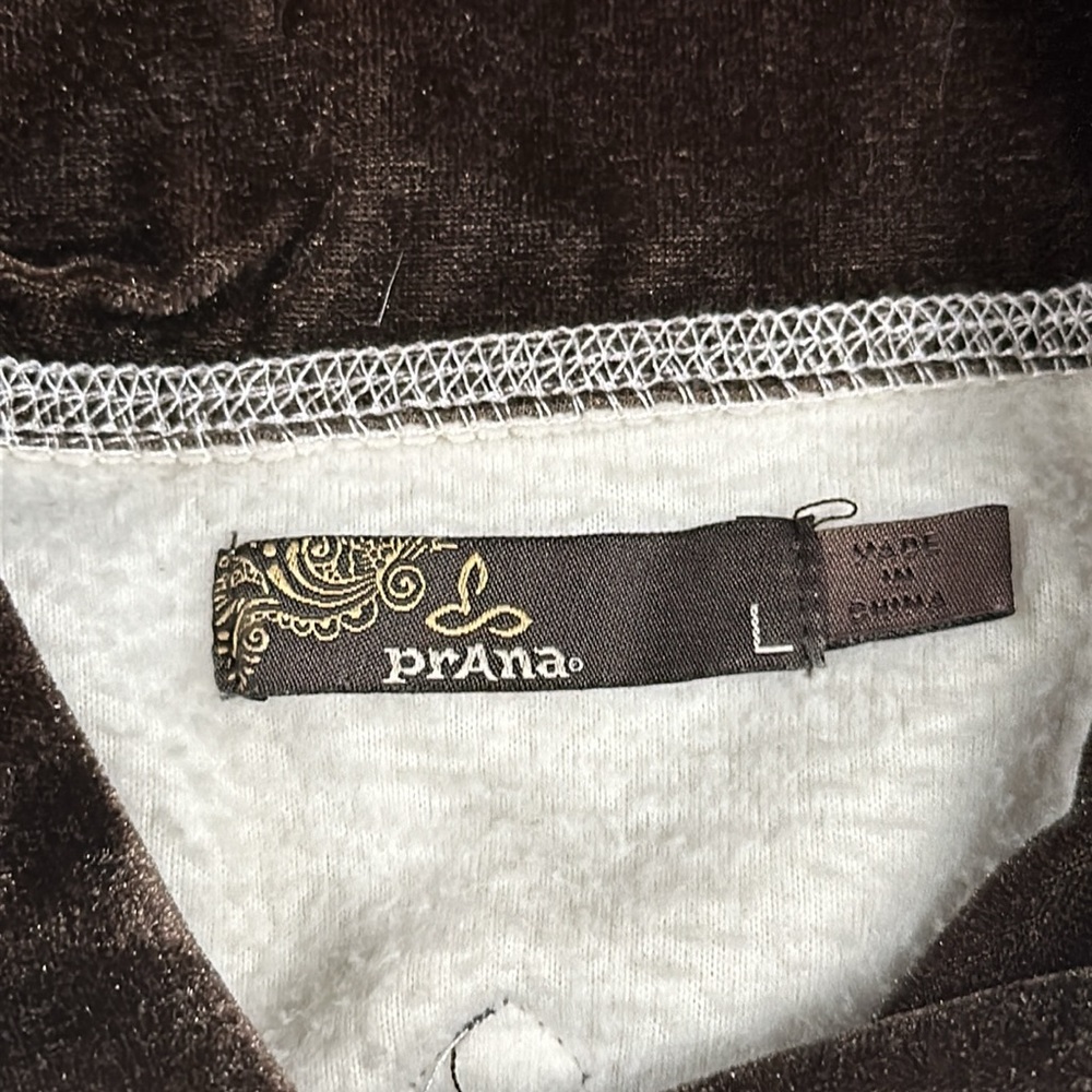 prAna Twisty Fleece Velvet Shawl Collar Pullover Base Layer Sweater - Picture 6 of 8